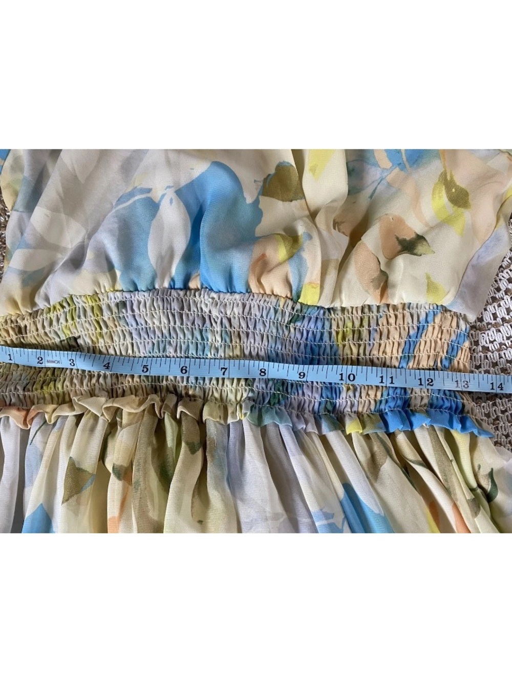 Laundry By Shelli Segal Los Angeles Floral Pastel Flowy Maxi Dress Wedding Guest - Picture 13 of 16